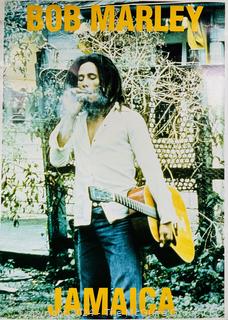 Poster of Bob Marley "JAMAICA" Smoking. 24.5 x 34.5"