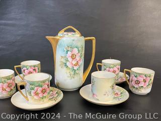 Schlackenwerth Antionette (CZ) Mocha Service Fine Porcelain With Floral Pattern