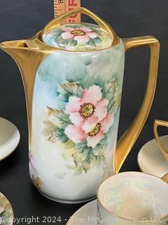 Schlackenwerth Antionette (CZ) Mocha Service Fine Porcelain With Floral Pattern