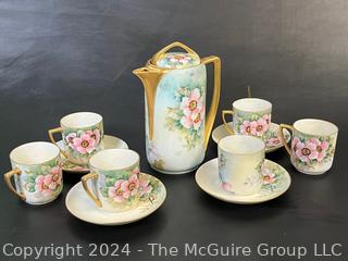 Schlackenwerth Antionette (CZ) Mocha Service Fine Porcelain With Floral Pattern