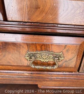 Eastlake Victorian Carved with Marble Top and Mirror Sideboard Server. 20 x 48 x 65"