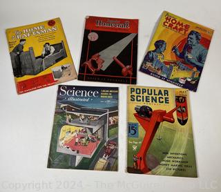 Selection of Vintage Home Craft and Period Science Magazines (1950's)