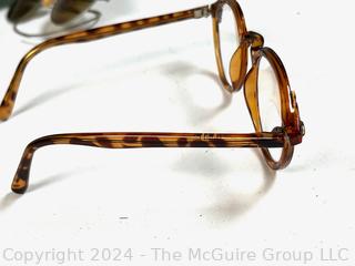 Eyeglass Frames, Clip Over Sun Glasses and French Audemair Mother Of Pearl Opera Glasses 