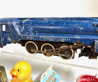 Children's Toys Including "The Royal Blue" Electric Locomotive, Wood Puzzle, Souvenir Doll, Playing Cards, Etc.