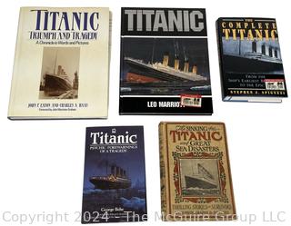 Five (5) Titanic Related Coffee Table and Reference Books