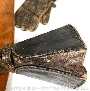 Gauntlet Motorcycle Gloves and Leather Riding Chaps