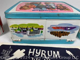 Disney World Lunch Box with Aladdin Thermos and Magician Toys Including "X-Ray Glasses" 