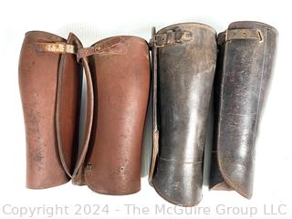 Two (2) Pair of Leather Gaiters or Shin Guards 