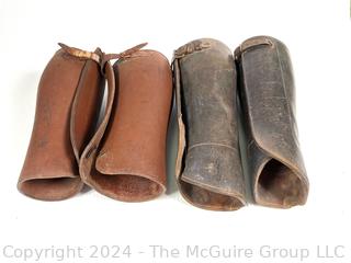 Two (2) Pair of Leather Gaiters or Shin Guards 