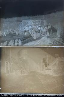 Antique Glass Photo Negative Plates, circa 1900 Including Architecture and Landscapes