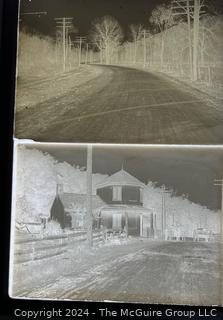 Antique Glass Photo Negative Plates, circa 1900 Including Architecture and Landscapes