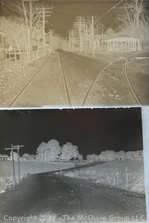 Antique Glass Photo Negative Plates, circa 1900 Including Architecture and Landscapes