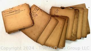 Antique Glass Photo Negative Plates, circa 1900 with Original Annotated Envelopes. Includes photos from Atlantic Beach NJ, Acrobats and Film Photographs