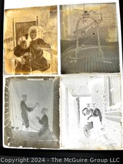 Antique Glass Photo Negative Plates Circa 1900.  4" × 5" 