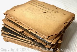 Antique Glass Photo Negative Plates, Circa 1900 with Original Annotated Envelopes.  Includes photos from Atlantic Beach NJ and Acrobats