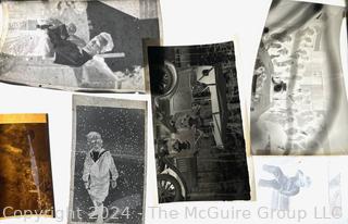 Antique Glass Photo Negative Plates, Circa 1900 with Original Annotated Envelopes.  Includes photos from Atlantic Beach NJ and Acrobats