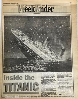 Reprinted Newspaper Editions from the Sinking of the Titanic and Other Events.