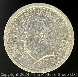 1945 (ND) Monaco 1 Franc Prince Louis II 