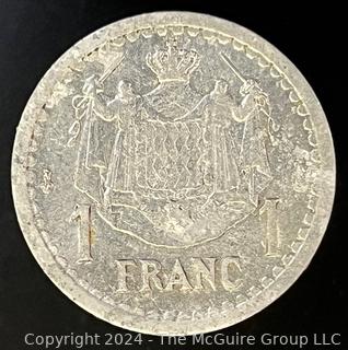 1945 (ND) Monaco 1 Franc Prince Louis II 