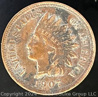 1907 (P) Indian Head One Cent Penny