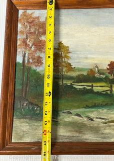 Framed Original Art of Landscape Signed Carlisle