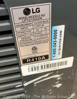 LG R410A Portable Air Conditioner Model LP1215GXR. Working