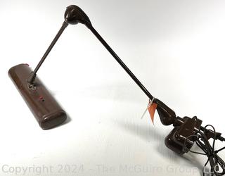 Mid Century Industrial Desk Lamp with Articulated Arm. Works