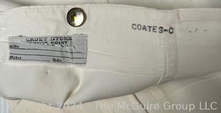 Vintage (1965) West Point Cadet Store White Ceremonial Parade Uniform Pants 33 Waist 33 Inseam.  Stored in mothballs