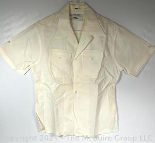 Vintage (1965) West Point Cadet Store White Short Sleeve Uniform Shirt.   Stored in mothballs.