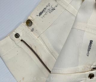 Vintage (1965) West Point Cadet Store White Ceremonail Parade Uniform Pants. 33 Waist 33 Inseam.   Stored in mothballs.