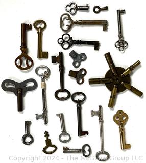 Collection of Clock Keys and Skeleton Keys