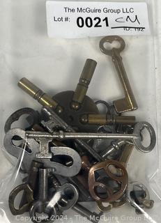 Collection of Clock Keys and Skeleton Keys