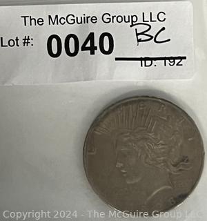 1923 Peace Dollar Coin