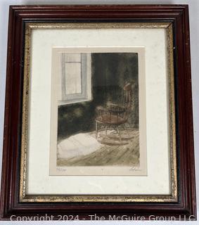 Framed Pencil Signed and Numbered Print. 12 x 14.5"