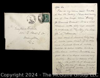 Letters from the Olcott Family of Georgetown and Glencarlyn VA circa 1880's