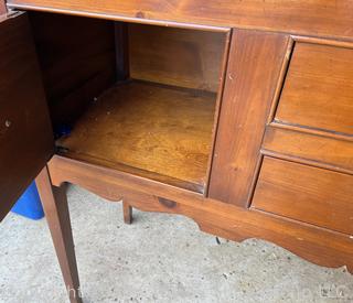 Early American-Style Pine Server Huntboard.  