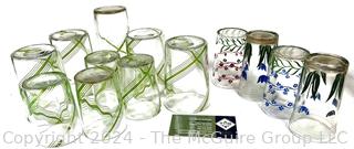 Group of Mid Century Glassware and Juice Glasses