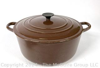 Brown Le Creuset Enameled Cast Iron Dutch Oven Casserole 