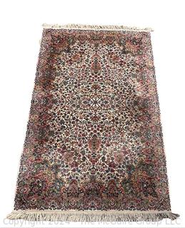 Karastan Floral Kirman Worsted Wool Rug, #742.   70" x 119".