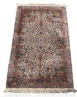 Karastan Floral Kirman Worsted Wool Rug, #742.   70" x 119".