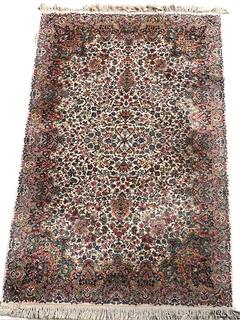 Karastan Floral Kirman Worsted Wool Rug, #742.   70" x 119".