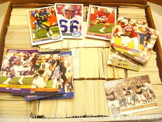 Box of Football Cards from the 1980-90's (>1,100 cards) Near Mint condition