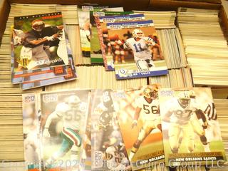 Box of Football Cards from the 1980-90's (>1,100 cards) Near Mint condition