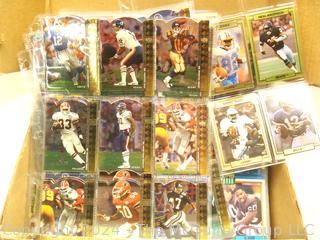 Box of Football Trading Cards from the 1980-90's 