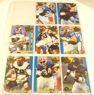 Box of Football Trading Cards from the 1980-90's 