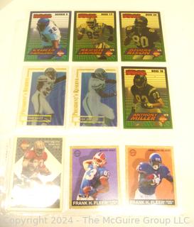 Box of Football Trading Cards from the 1980-90's 