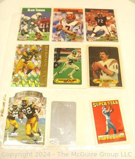 Box of Football Trading Cards from the 1980-90's 