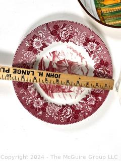 Five (5) Transferware Porcelain Plates