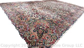 Karastan Floral Kirman Worsted Wool Rug, #742.   70" x 119".