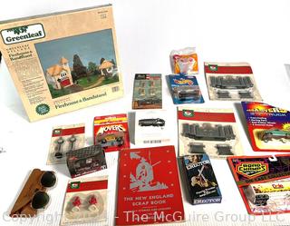 Group of Small Toys, Model Train Items and Vintage Ray Bans